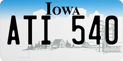 IA license plate ATI540
