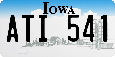 IA license plate ATI541
