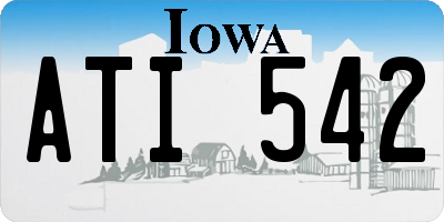 IA license plate ATI542