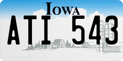 IA license plate ATI543