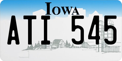 IA license plate ATI545