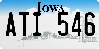 IA license plate ATI546