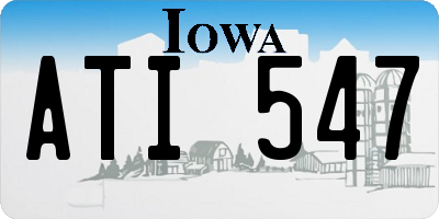 IA license plate ATI547