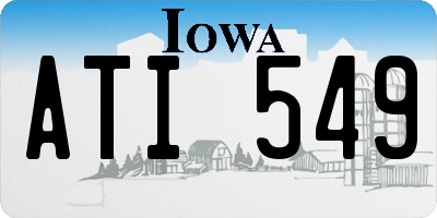 IA license plate ATI549