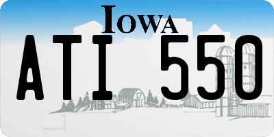 IA license plate ATI550