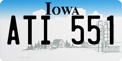 IA license plate ATI551