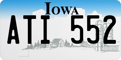 IA license plate ATI552