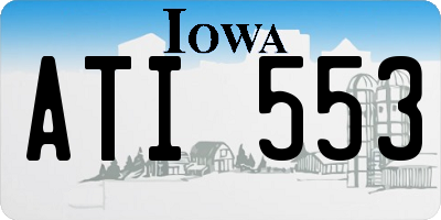 IA license plate ATI553