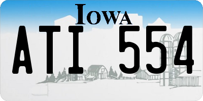 IA license plate ATI554