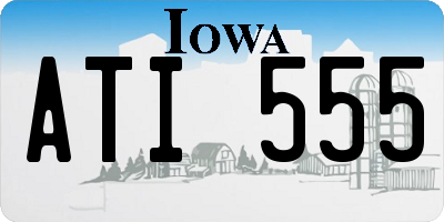 IA license plate ATI555