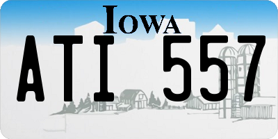 IA license plate ATI557
