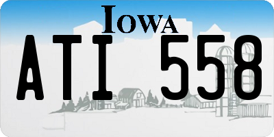 IA license plate ATI558