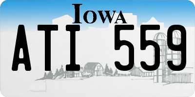 IA license plate ATI559