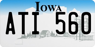 IA license plate ATI560