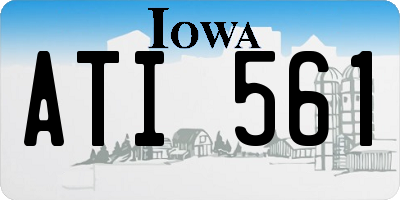 IA license plate ATI561