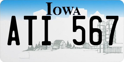 IA license plate ATI567