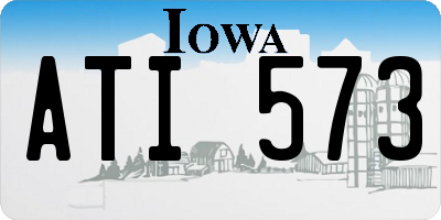 IA license plate ATI573
