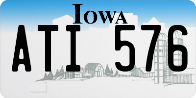 IA license plate ATI576