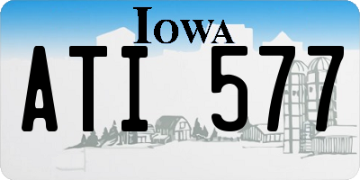 IA license plate ATI577