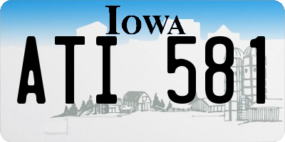 IA license plate ATI581