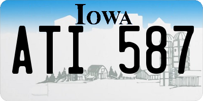 IA license plate ATI587