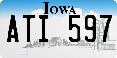 IA license plate ATI597