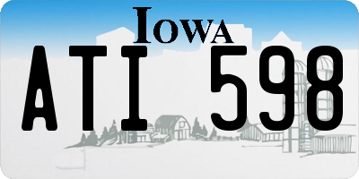 IA license plate ATI598