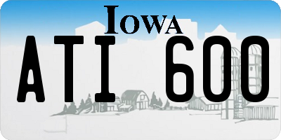 IA license plate ATI600