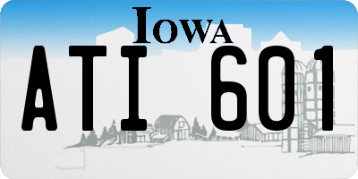 IA license plate ATI601