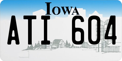 IA license plate ATI604