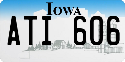 IA license plate ATI606
