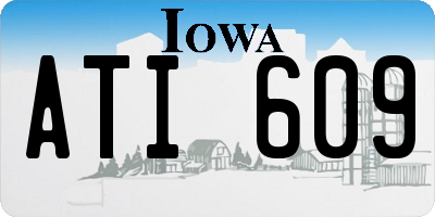 IA license plate ATI609