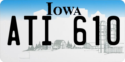 IA license plate ATI610