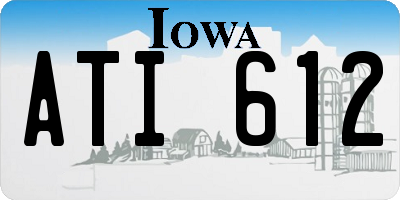 IA license plate ATI612