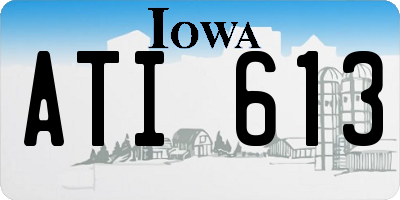 IA license plate ATI613