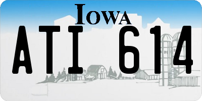 IA license plate ATI614