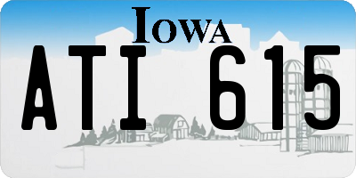 IA license plate ATI615