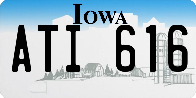 IA license plate ATI616