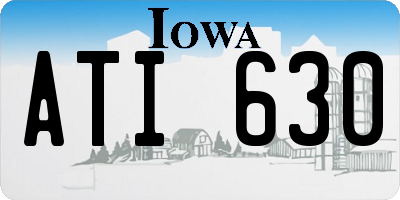 IA license plate ATI630