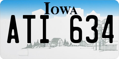IA license plate ATI634