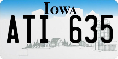 IA license plate ATI635