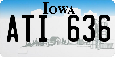 IA license plate ATI636