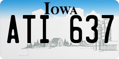 IA license plate ATI637