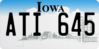 IA license plate ATI645