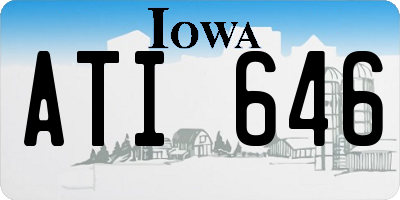 IA license plate ATI646