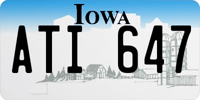 IA license plate ATI647