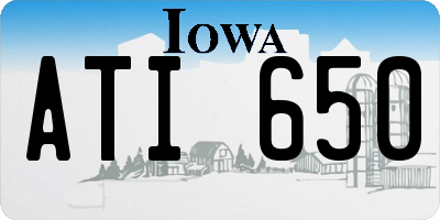 IA license plate ATI650