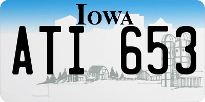 IA license plate ATI653