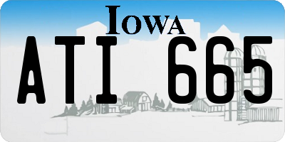 IA license plate ATI665