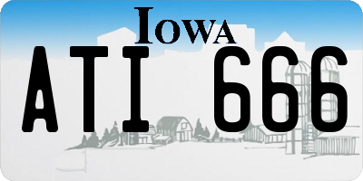 IA license plate ATI666